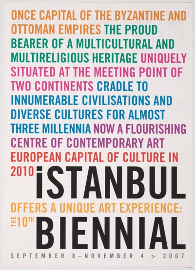 10th International Istanbul Biennial - Not Only Possible But Also Necessary - Optimism In the Age of Global War