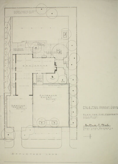 Mr. and Mrs. Cohn House, Winnetka, Illinois, Site Plan