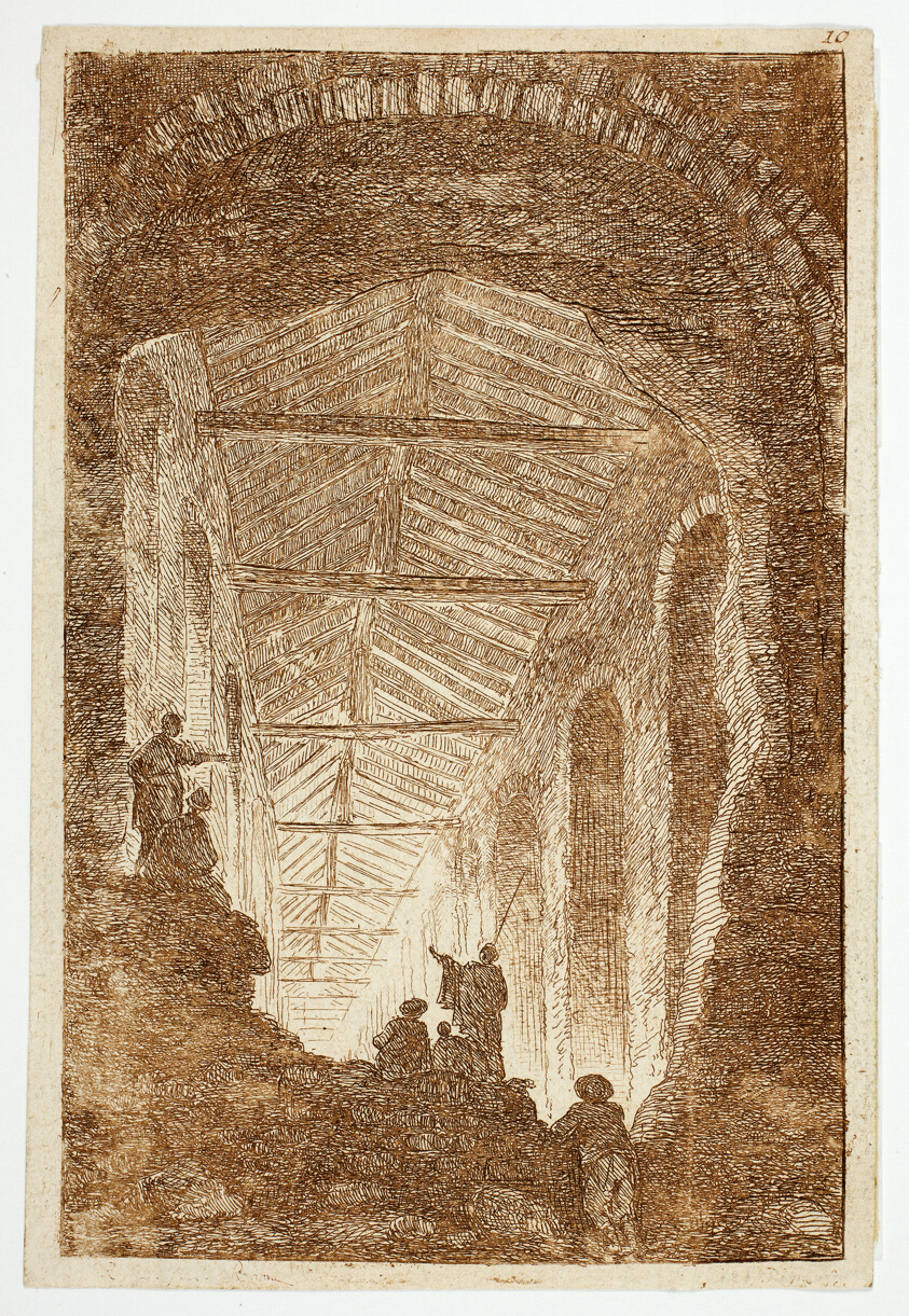 The Antique Gallery, plate ten from Les Soirées de Rome