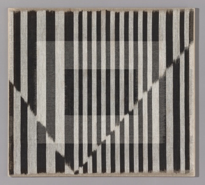 Hanging entitled “Points & Lines Four”