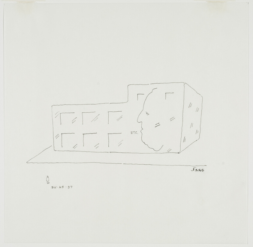 Sarg (Mies Coffin), Chicago, Illinois, Travel Sketch