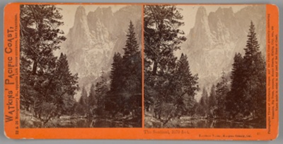 The Sentinel, 3270 feet, Yosemite Valley, Mariposa County, Cal., No. 65 from the series "Watkins' Pacific Coast"