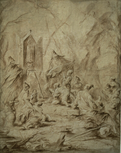 Ballad Singer at a Shrine of the Virgin