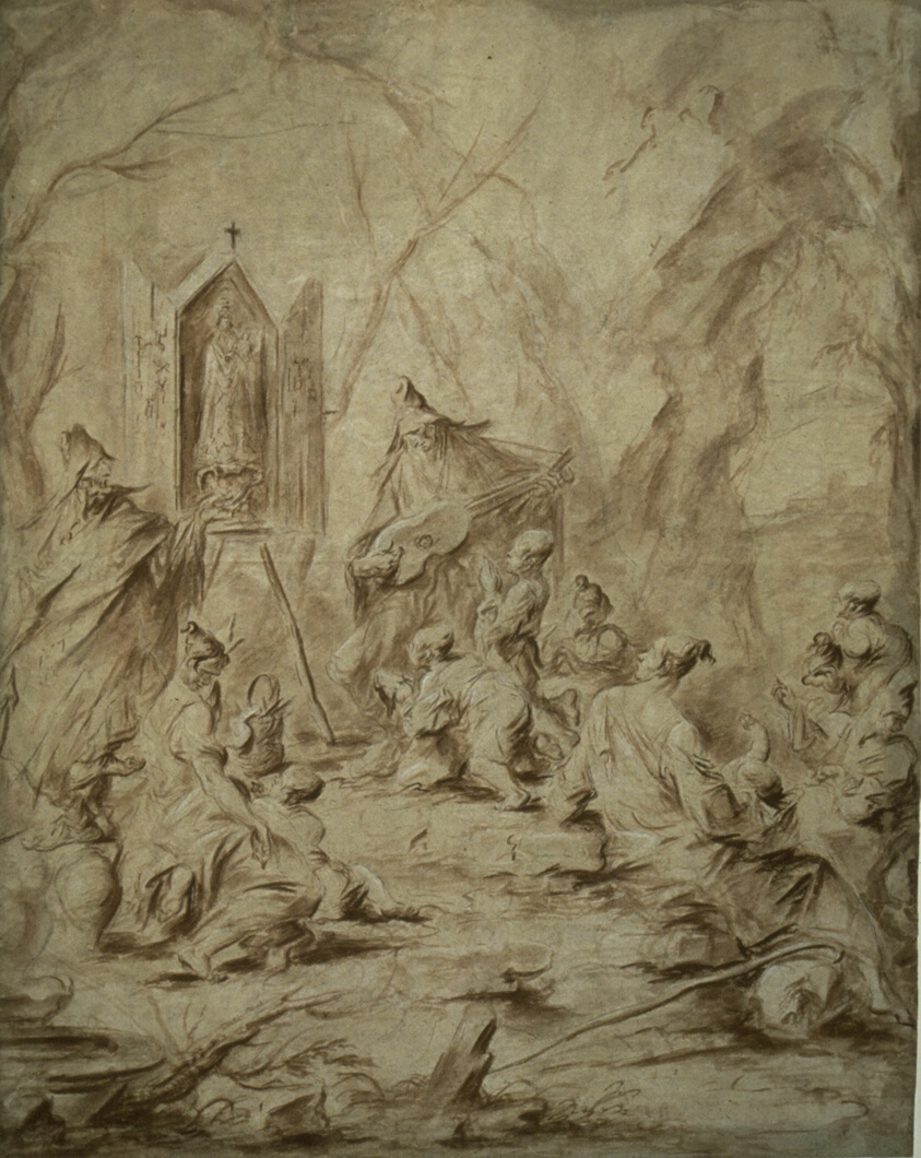 Ballad Singer at a Shrine of the Virgin