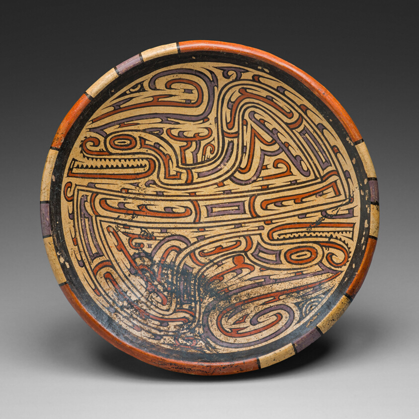 Pedestal Bowl Depicting Bicephalic Footed Serpent with Headcrest