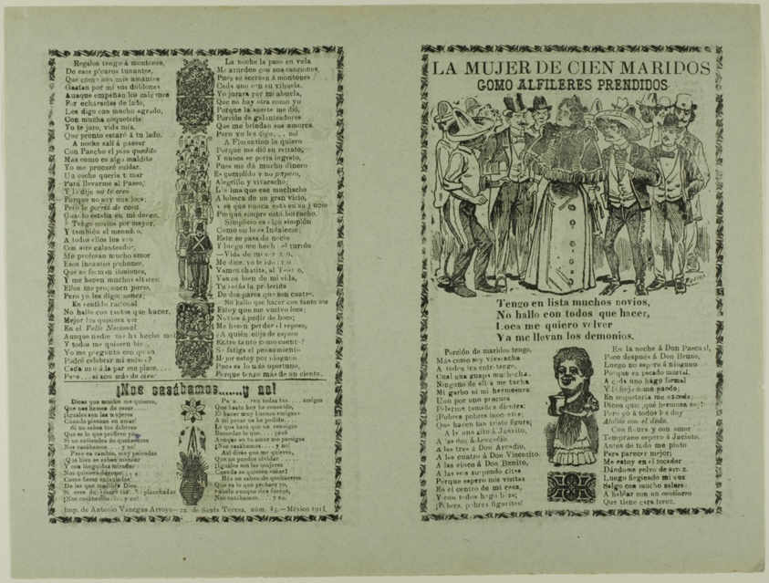 La mujer con cien maridos como alfileres prendidos (The women with hundreds of husbands like pins on fire)