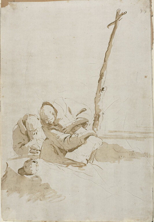 Two Monks Contemplating a Skull