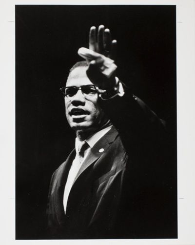 Malcolm X at Rally, Chicago, Illinois, from the series "Chicago Muslim Story" (1963)