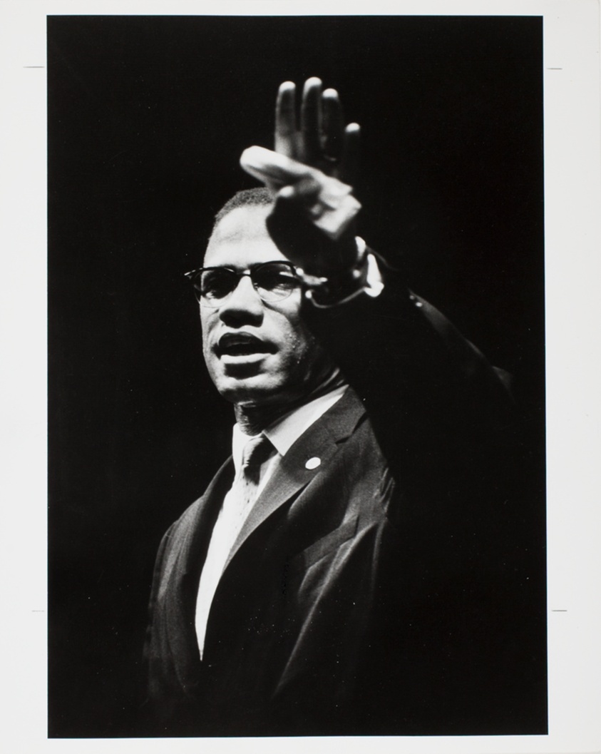 Malcolm X at Rally, Chicago, Illinois, from the series "Chicago Muslim Story" (1963)