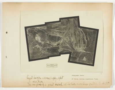 Largest American advance supply depot near Dijon. This was formerly a great marsh. All the tracks and warehouses built by the A.E.F. Advance Supply Depot No. 1, Is-sur-Tille