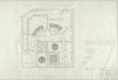Raymond Hilliard Center, Chicago, Illinois, Site and Landscape Plan