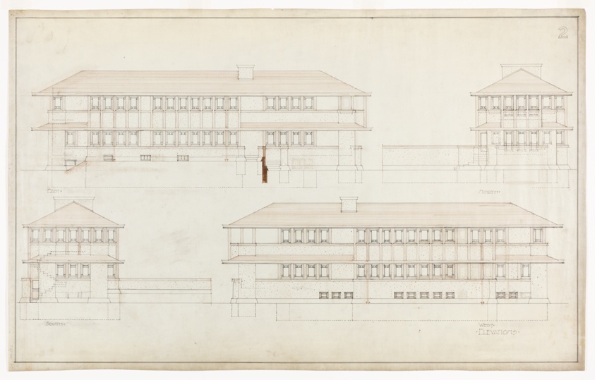 Philip Itte House, Rogers Park, Illinois, Elevations
