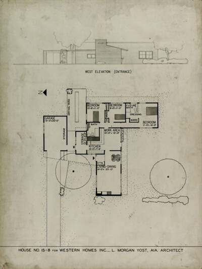 Western Homes, House No. IS-8, Plan and Elevation