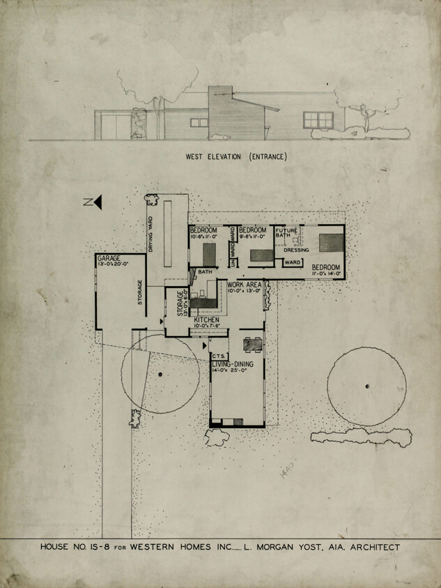 Western Homes, House No. IS-8, Plan and Elevation