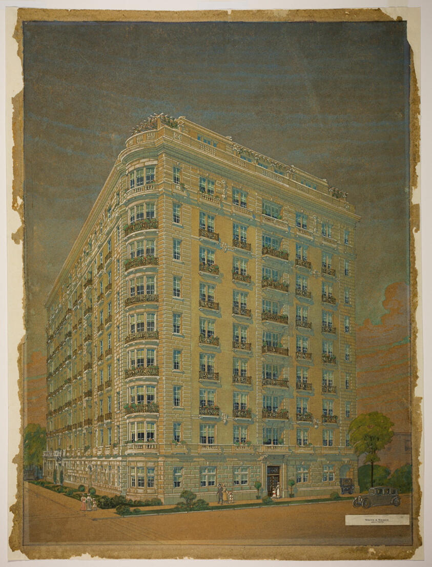 Thirty-Four Hundred Sheridan Road Apartment Building, Chicago, Illinois, Perspective