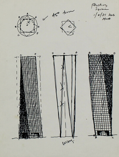 TRIZEK 60-Story Office Building Proposal, Kansas City, Design Sketches