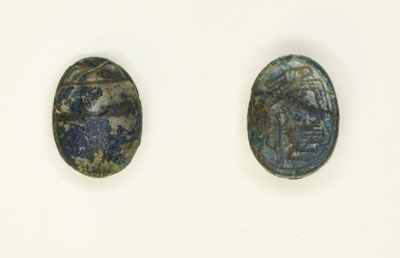 Scarab: Hovering Falcon over Name of God Amun