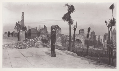 Military Guard on Nob Hill, San Francisco Earthquake and Fire