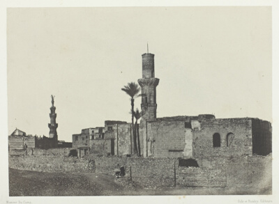 Mosquée près de Bab-el-Saïda, Le Kaire, plate 2 from the album "Egypte, Nubie, Palestine et Syrie," (1852)