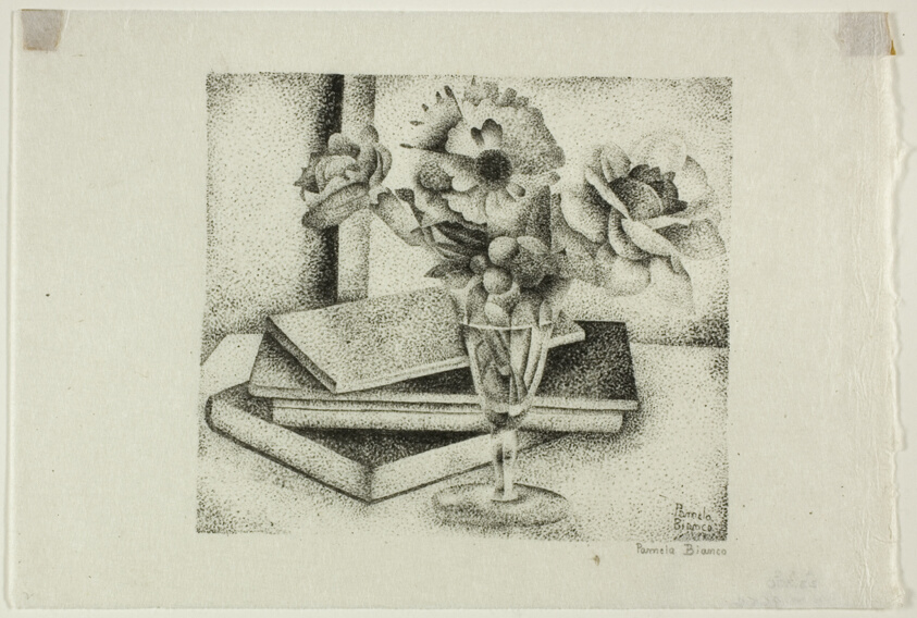 Still Life (Books and Vase with Flowers on a Table)