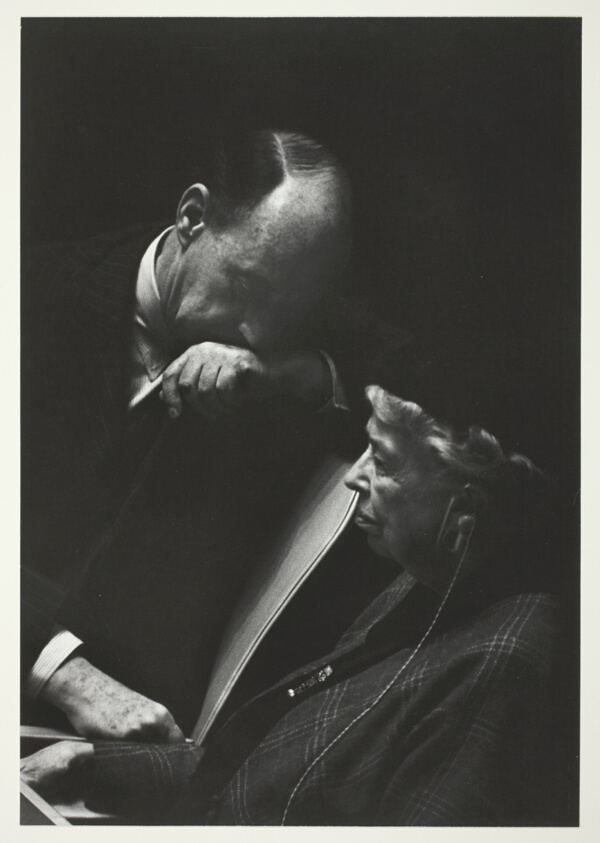 U.N. Session: Mrs. Eleanor Roosevelt and Adlai Stevenson