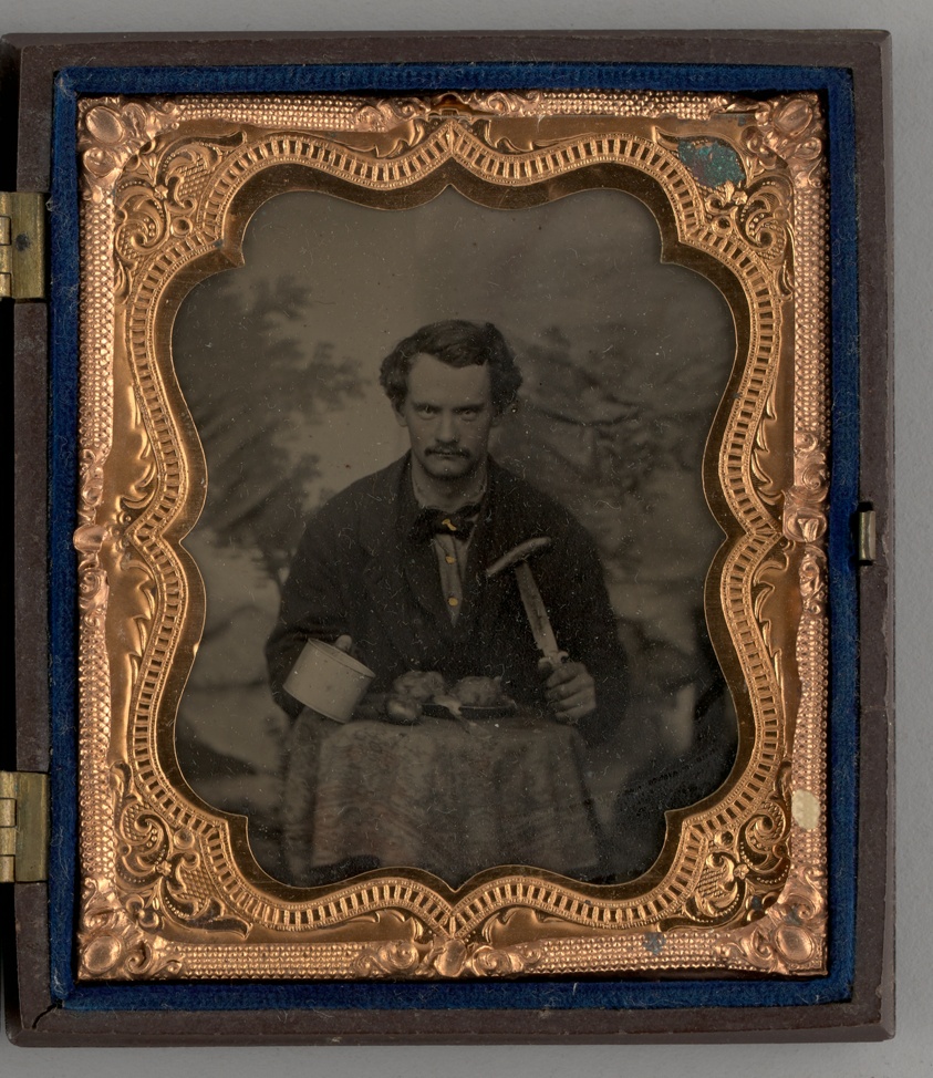 Untitled (Portrait of a Seated Man with Knife)