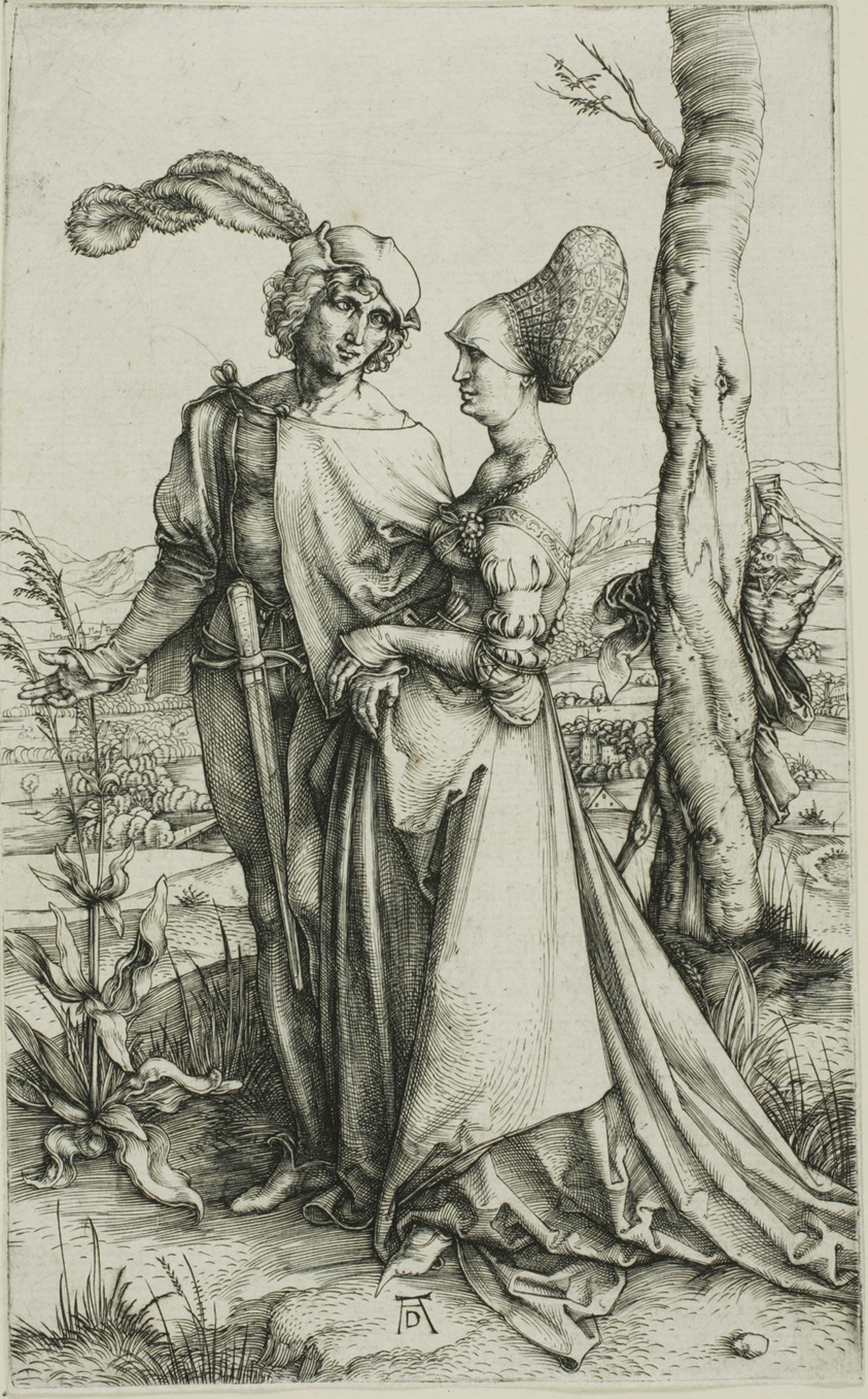 Young Couple Threatened by Death (The Promenade)