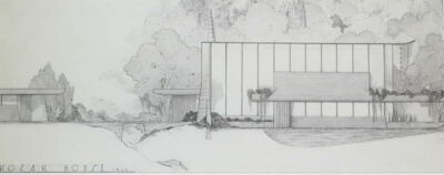 Mr. and Mrs. Andrew Kozak House, Sleepy Hollow, California, Elevation