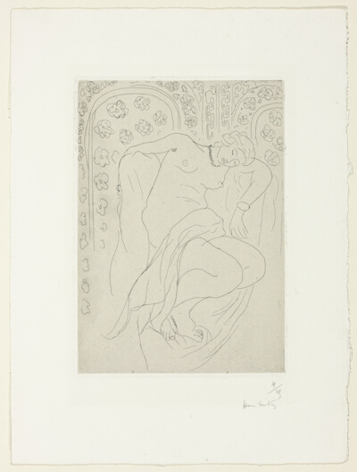 Figure Asleep on Mashrabiya Background