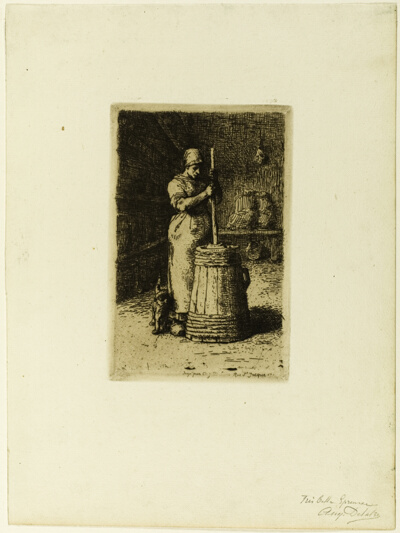 A Woman Churning