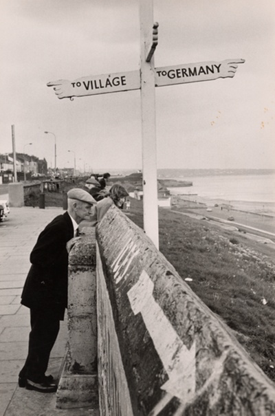 A Sign Post at Seaburn is Pointing to Germany and Seems an Invitation for all Unemployed Skilled Men to There and Find Work, Sunderland, England