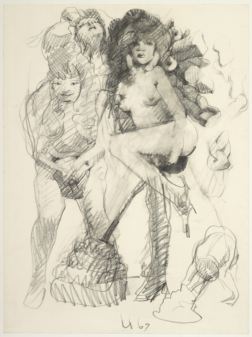 Woman Figure with Medusa Ornaments