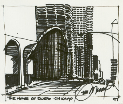 Chicago Travel Sketches, "Looking South", The House of Blues