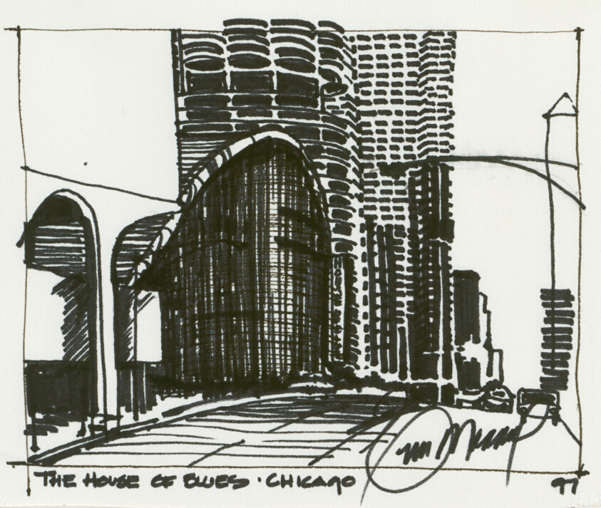 Chicago Travel Sketches, "Looking South", The House of Blues