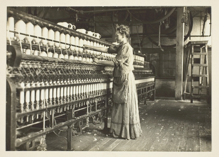 Old-Time Spinner in Southern Cotton Mill