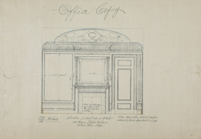 Bryan Lathrop House, Chicago, Illinois, Parlor Elevation