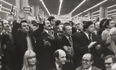The assembly halls at the Porte de Versailles in Paris were filled with 60,000 party members for the national assizes to elect a new party president, Paris, France
