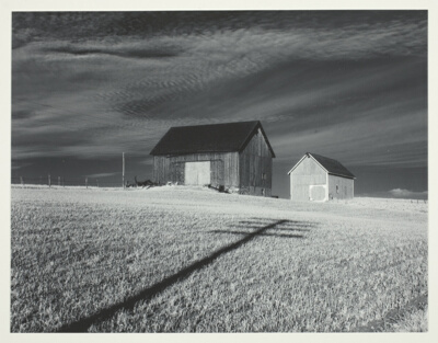 Two Barns and Shadow