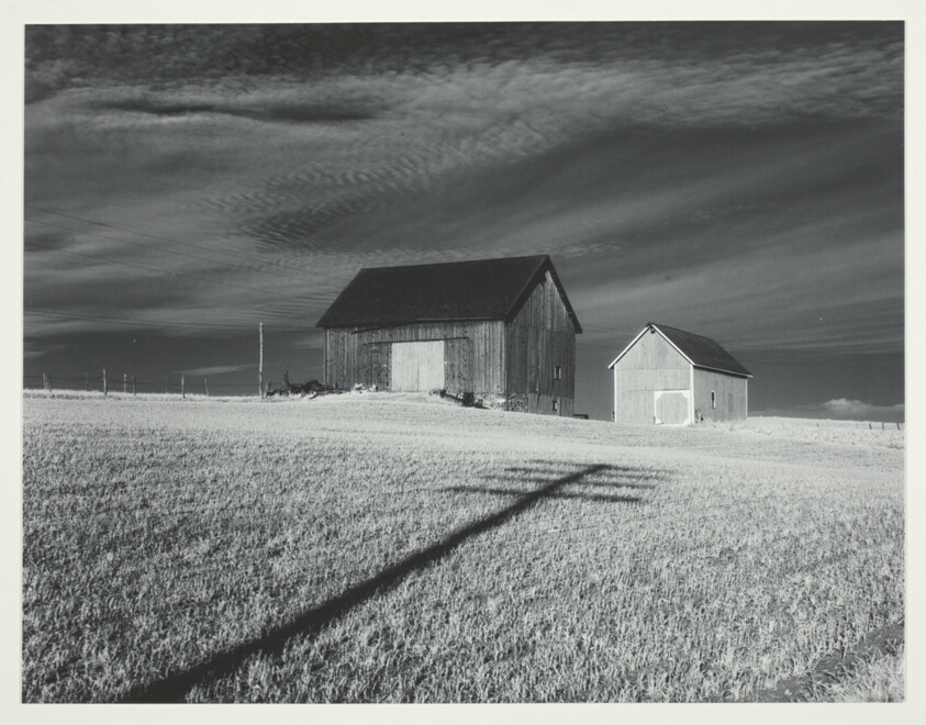 Two Barns and Shadow
