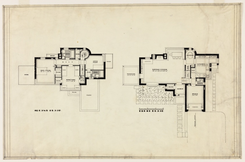 Henry Dubin House, Highland Park, Illinois, Floor Plans