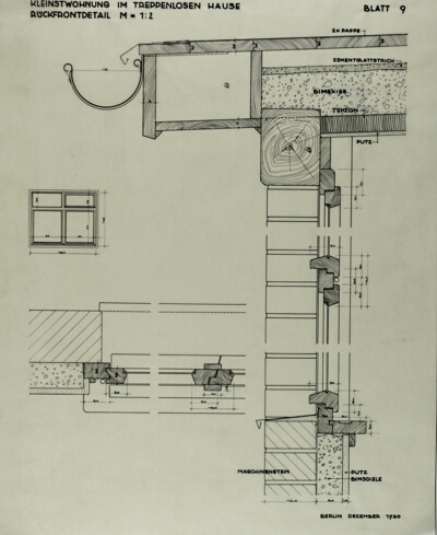 Treppenlosen House, Berlin, Window Sections and Details