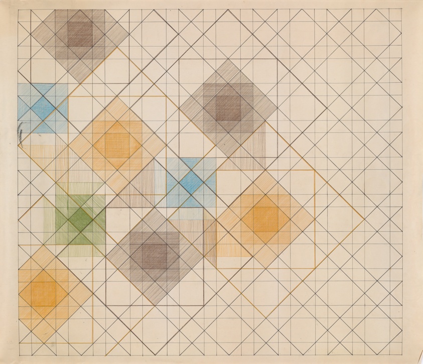 University of Illinois, Chicago Circle Campus, Art and Architecture Building Field Theory Sketch