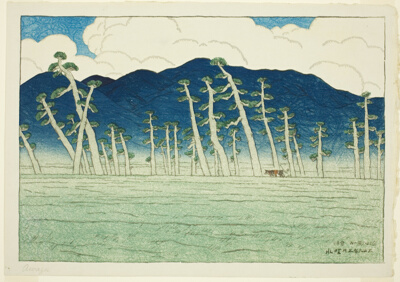 Awazu, from the series "Eight Views of Omi (Omi hakkei)"