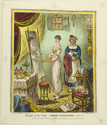 Dress Completed, plate three of Progress of the Toilet