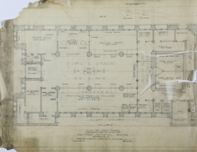 First National Bank Proposal, Estherville, Iowa, Presentation Design Drawings