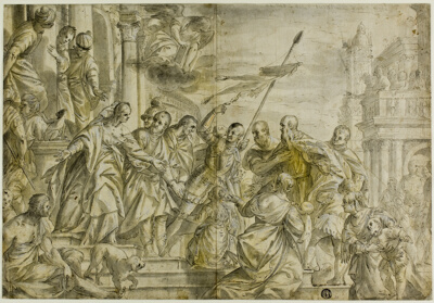 Saints Mark and Marcellian Led to Their Execution, while Comforted by Saint Sebastian