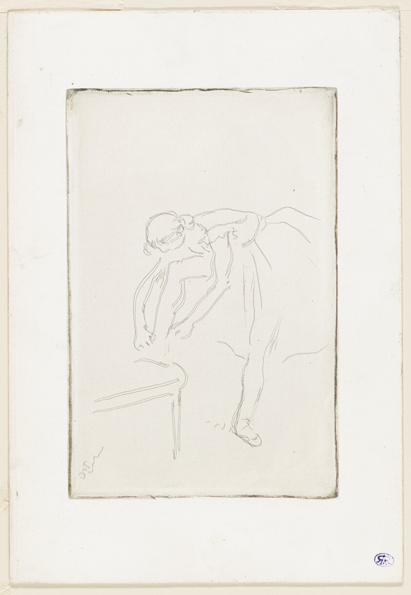 Dancer Putting on Her Shoe