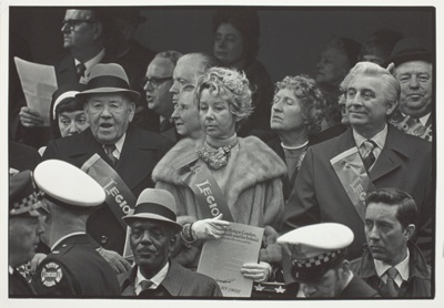Senator and Mrs. Pulchinski and P. K. Cullerton, St. Patrick's Day Parade, Chicago, Illinois