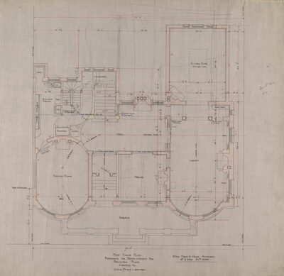 Bryan Lathrop House, Chicago, Illinois, First Floor Plan