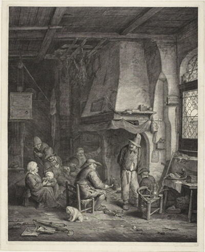 Interior in an Inn, called "The Skaters" (De Schaatsenrijder)